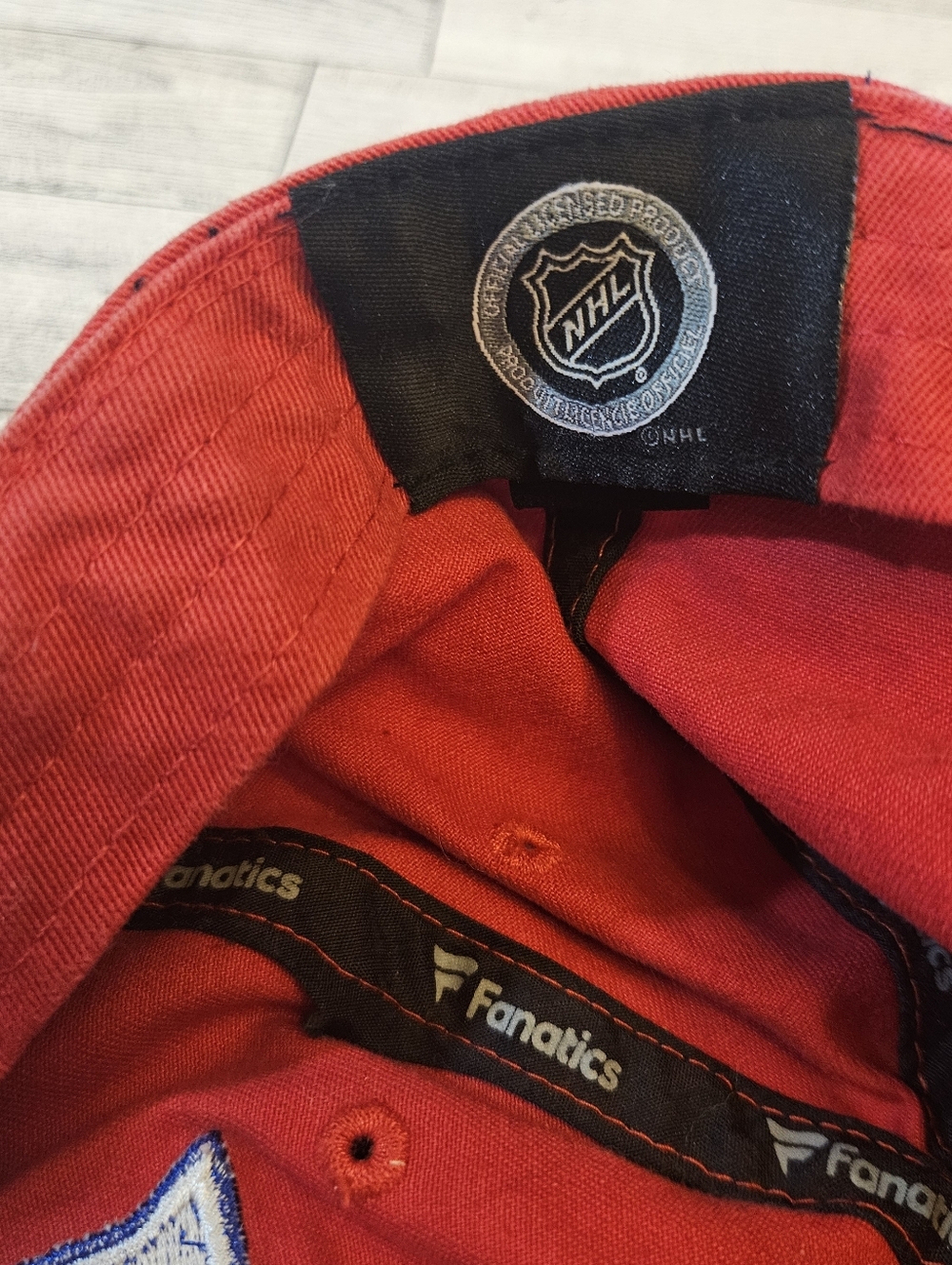 Fanatics NHL New York Rangers Hat Baseball Cap Red Adjustable - Picture 6 of 8